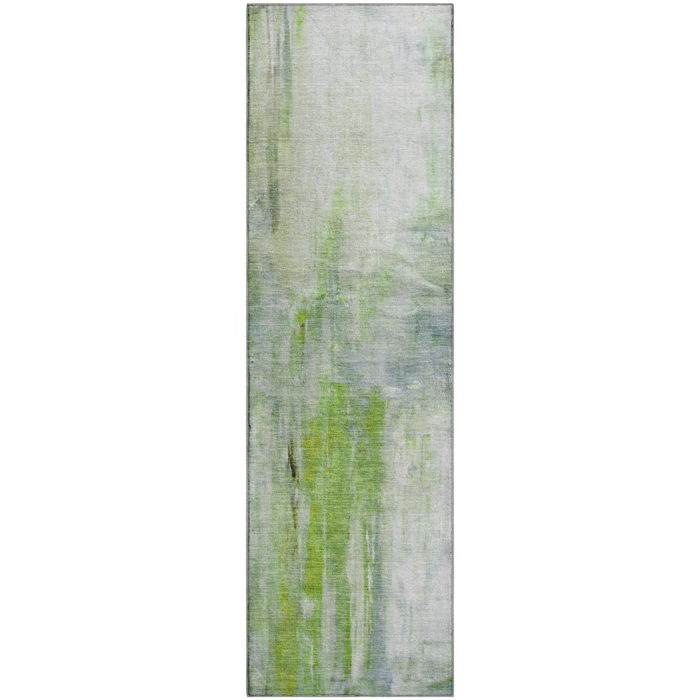 Luxury Washable Indoor/Outdoor Ravenna Aloe 2'3" x 7'6" Runner Rug. Picture 1
