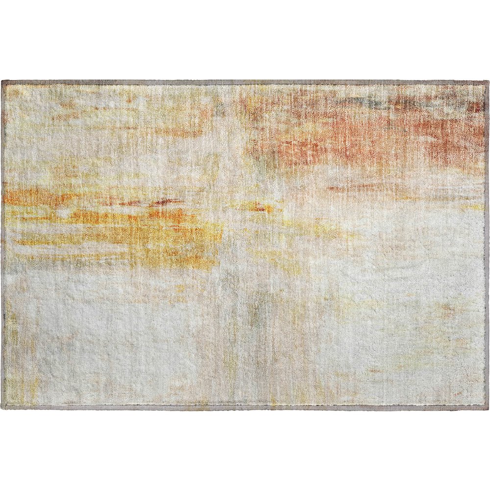 Luxury Washable Indoor/Outdoor Ravenna Paprika 1'8" x 2'6" Rug. Picture 1