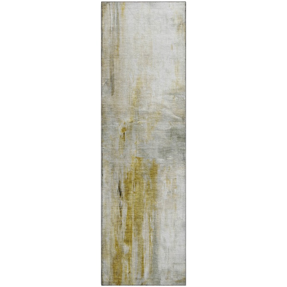 Luxury Washable Indoor/Outdoor Ravenna Taupe 2'3" x 7'6" Runner Rug. Picture 1