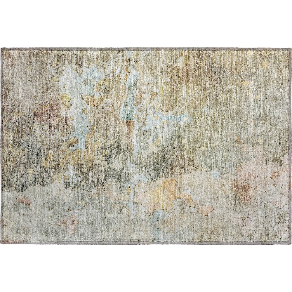 Luxury Washable Indoor/Outdoor Ravenna Brown 1'8" x 2'6" Rug. Picture 1