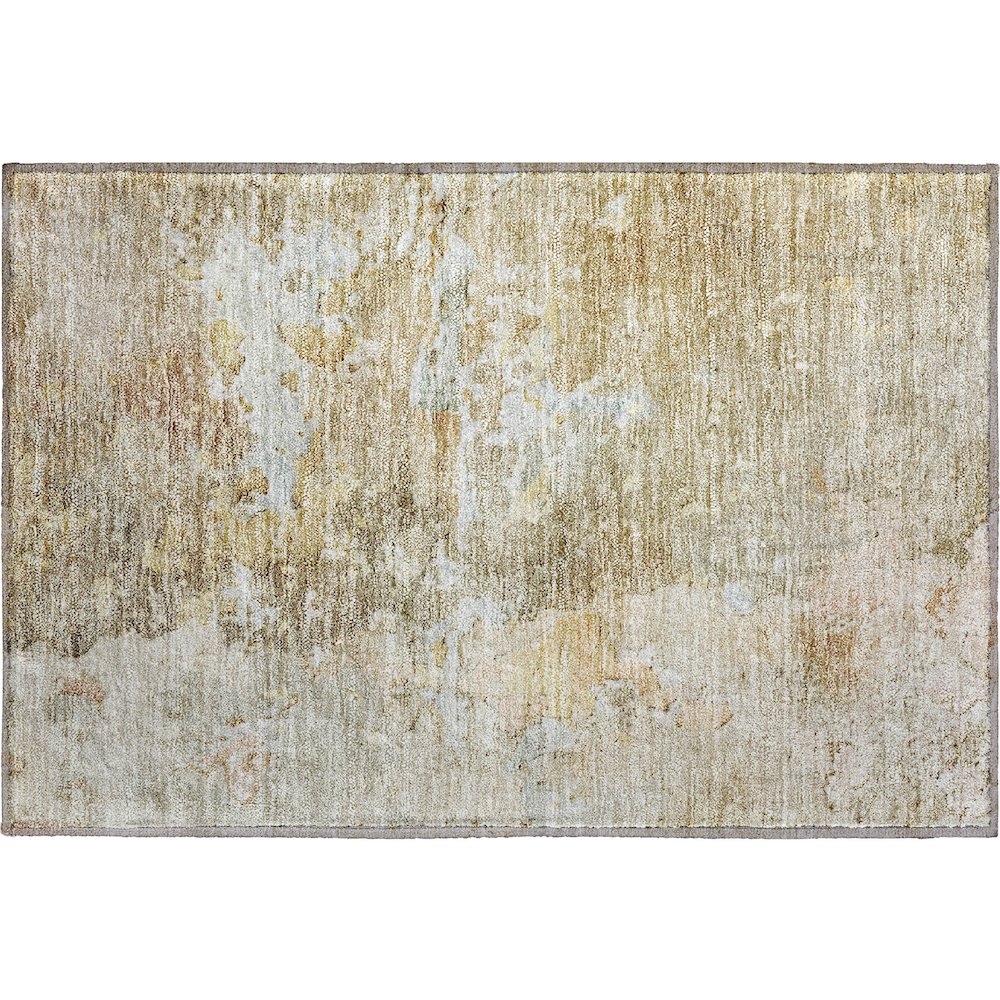Luxury Washable Indoor/Outdoor Ravenna Khaki 1'8" x 2'6" Rug. Picture 1