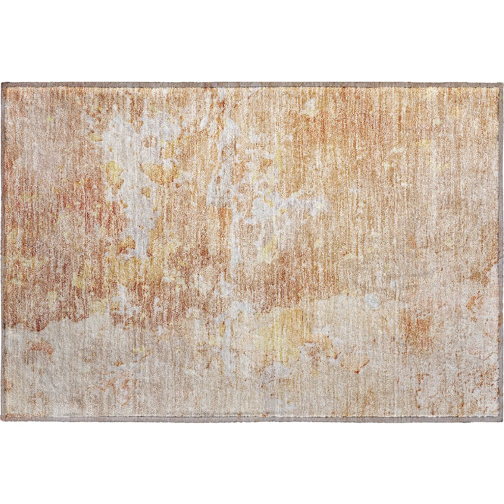 Luxury Washable Indoor/Outdoor Ravenna Salmon 1'8" x 2'6" Rug. Picture 1