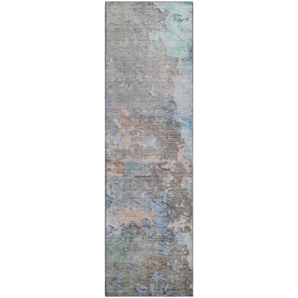 Luxury Washable Indoor/Outdoor Ravenna Taupe 2'3" x 7'6" Runner Rug. Picture 1