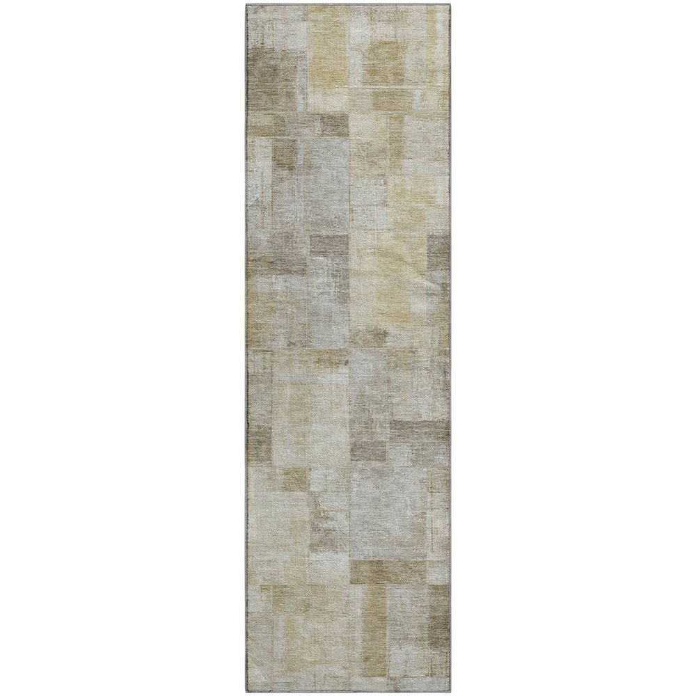 Luxury Washable Indoor/Outdoor Ravenna Beige 2'3" x 7'6" Runner Rug. Picture 1