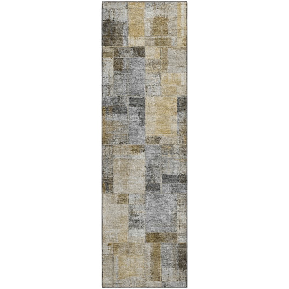 Luxury Washable Indoor/Outdoor Ravenna Granite 2'3" x 7'6" Runner Rug. Picture 1