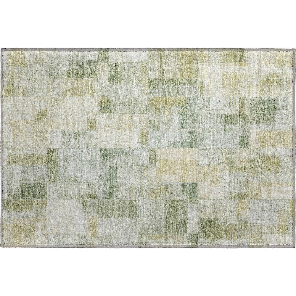 Luxury Washable Indoor/Outdoor Ravenna Sage 1'8" x 2'6" Rug. Picture 1