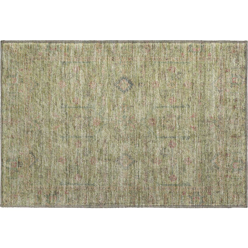 Luxury Washable Indoor/Outdoor Ravenna Aloe 1'8" x 2'6" Rug. Picture 1