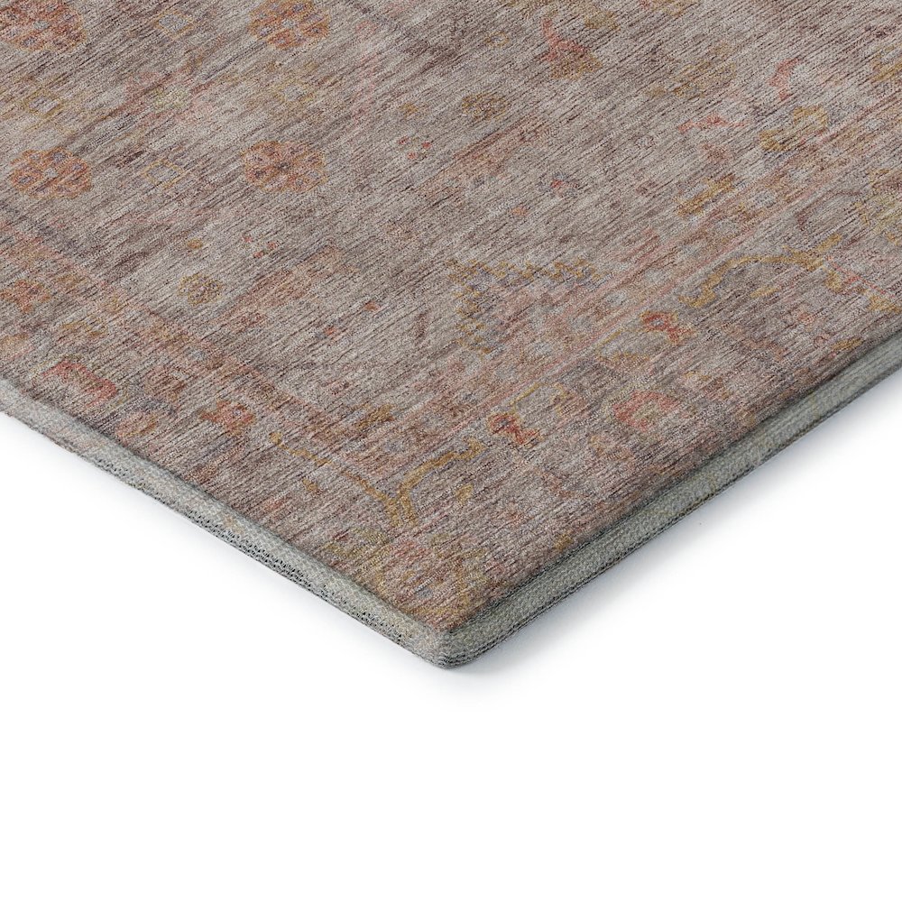 Luxury Washable Indoor/Outdoor Ravenna Coral 1'8" x 2'6" Rug. Picture 2