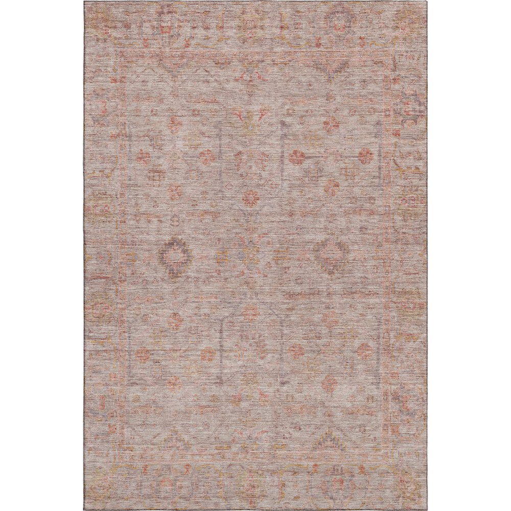 Luxury Washable Indoor/Outdoor Ravenna Coral 2'6" x 3'10" Rug. Picture 1