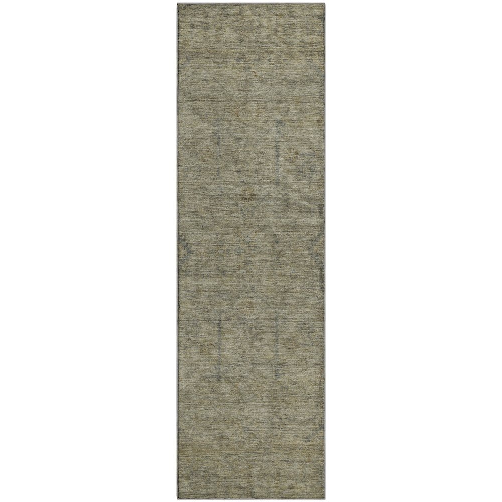 Luxury Washable Indoor/Outdoor Ravenna Khaki 2'3" x 7'6" Runner Rug. Picture 1