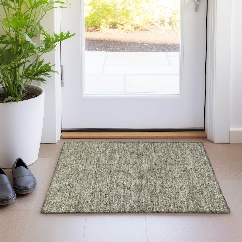 Luxury Washable Indoor/Outdoor Ravenna Khaki 1'8" x 2'6" Rug. Picture 5
