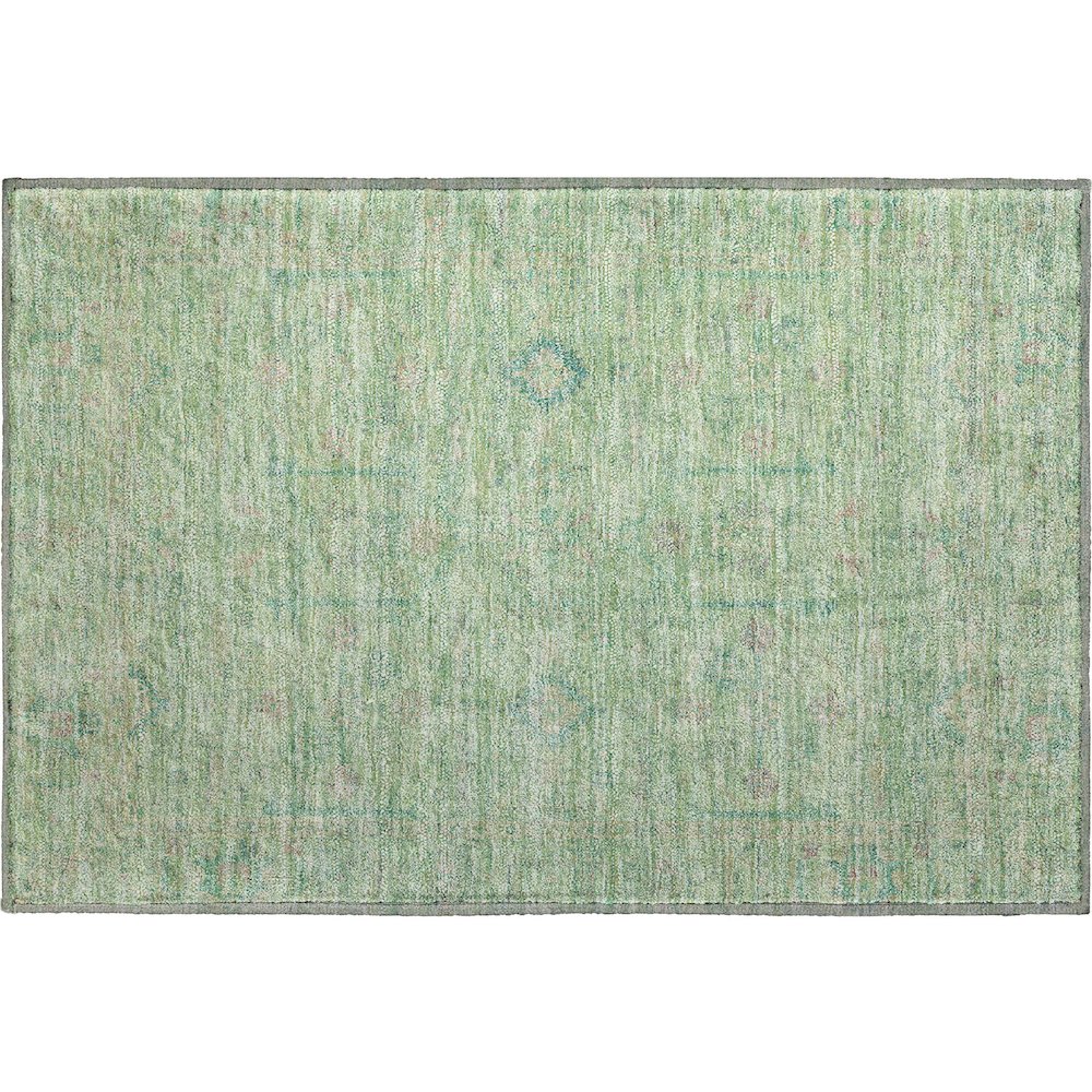 Luxury Washable Indoor/Outdoor Ravenna Seafoam 1'8" x 2'6" Rug. Picture 1
