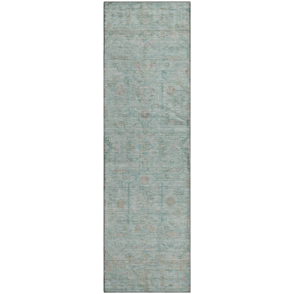 Luxury Washable Indoor/Outdoor Ravenna Sky 2'3" x 7'6" Runner Rug. Picture 1
