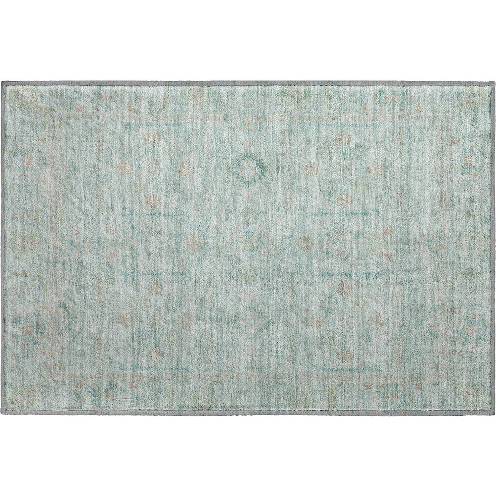 Luxury Washable Indoor/Outdoor Ravenna Sky 1'8" x 2'6" Rug. Picture 1