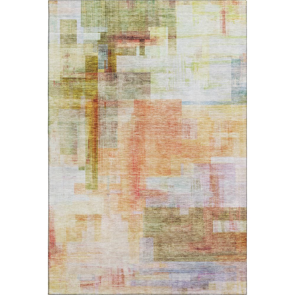 Luxury Washable Indoor/Outdoor Ravenna Coral 2'6" x 3'10" Rug. Picture 1