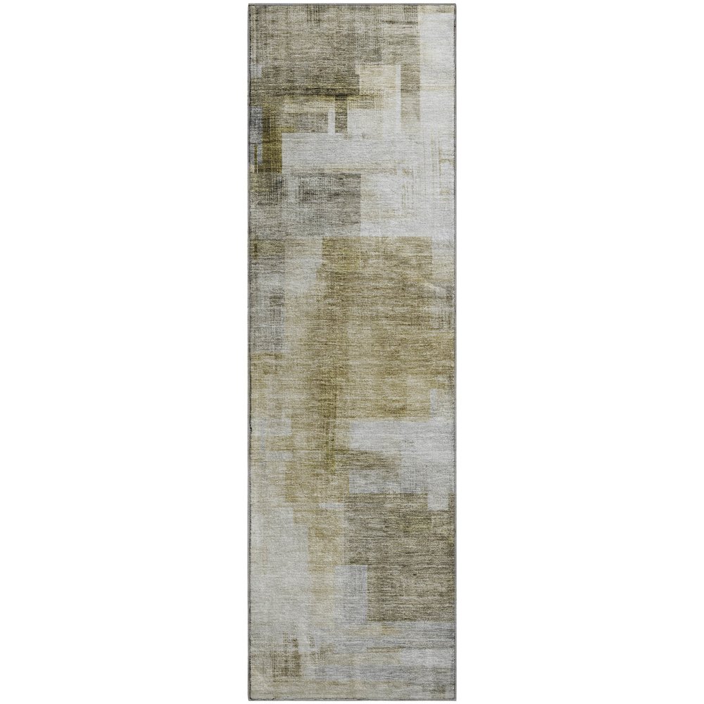 Luxury Washable Indoor/Outdoor Ravenna Taupe 2'3" x 7'6" Runner Rug. Picture 1