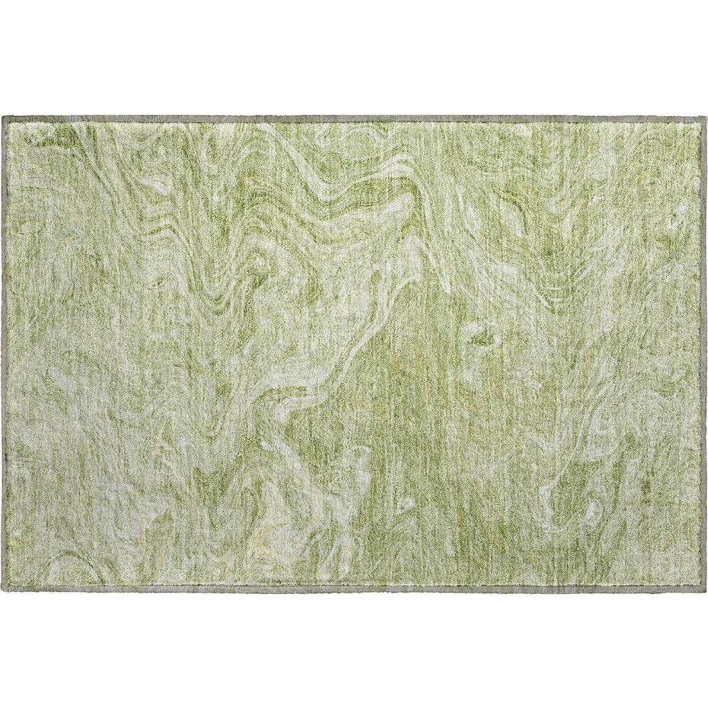 Luxury Washable Indoor/Outdoor Ravenna Sage 1'8" x 2'6" Rug. Picture 1