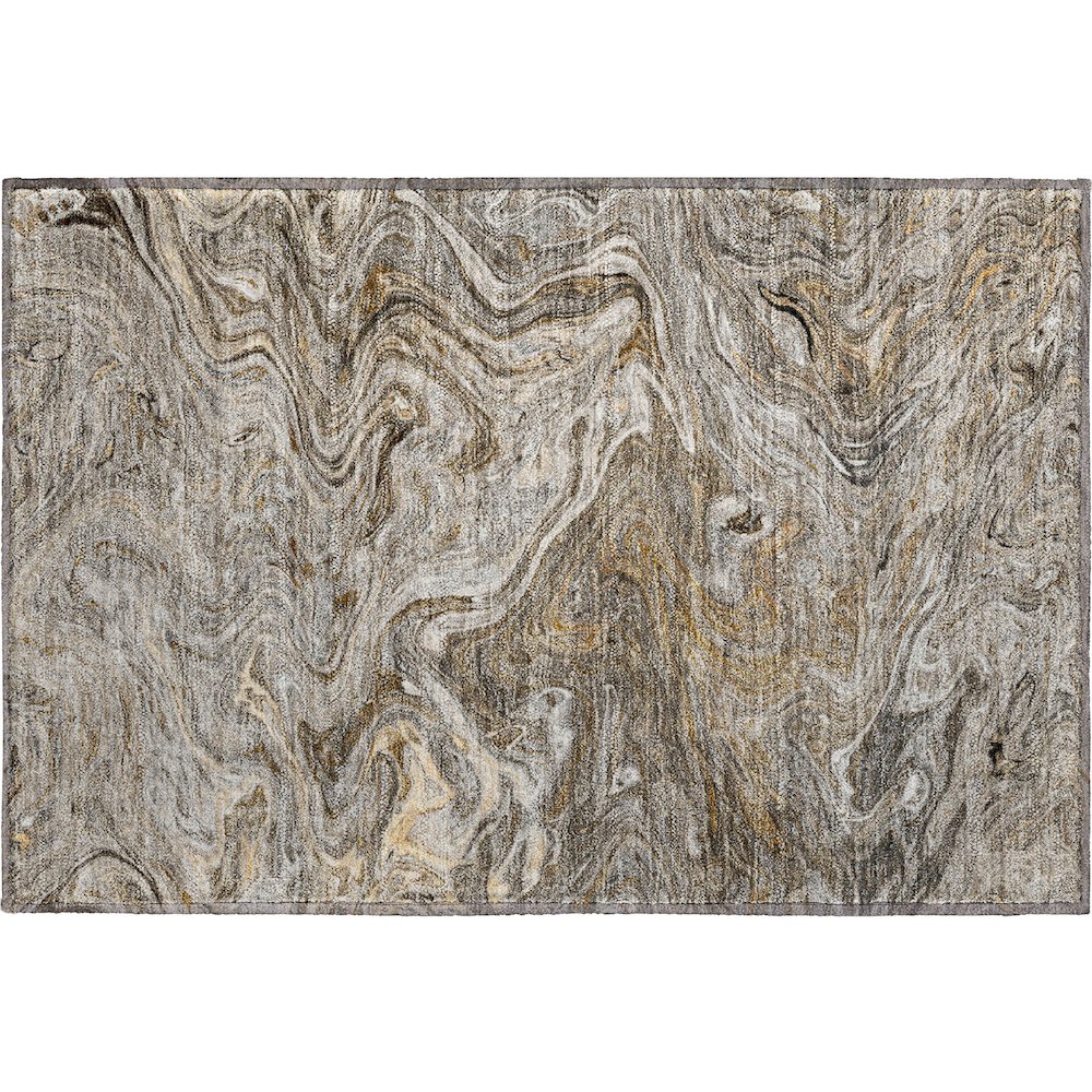 Luxury Washable Indoor/Outdoor Ravenna Taupe 1'8" x 2'6" Rug. Picture 1