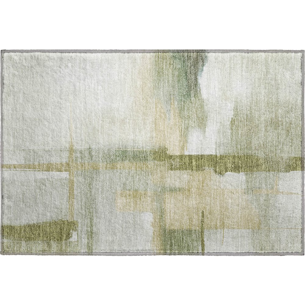 Luxury Washable Indoor/Outdoor Ravenna Aloe 1'8" x 2'6" Rug. Picture 1