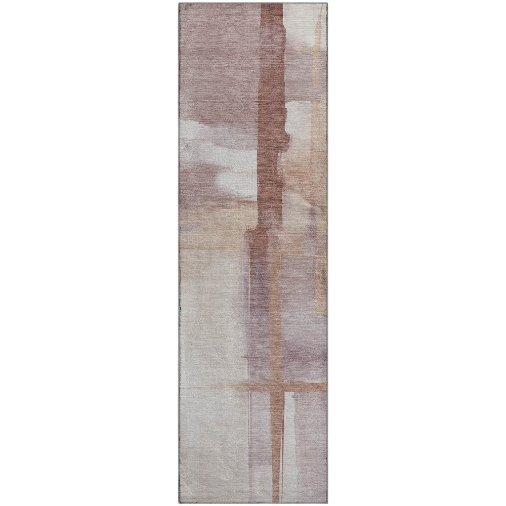 Luxury Washable Indoor/Outdoor Ravenna Blush 2'3" x 7'6" Runner Rug. Picture 1