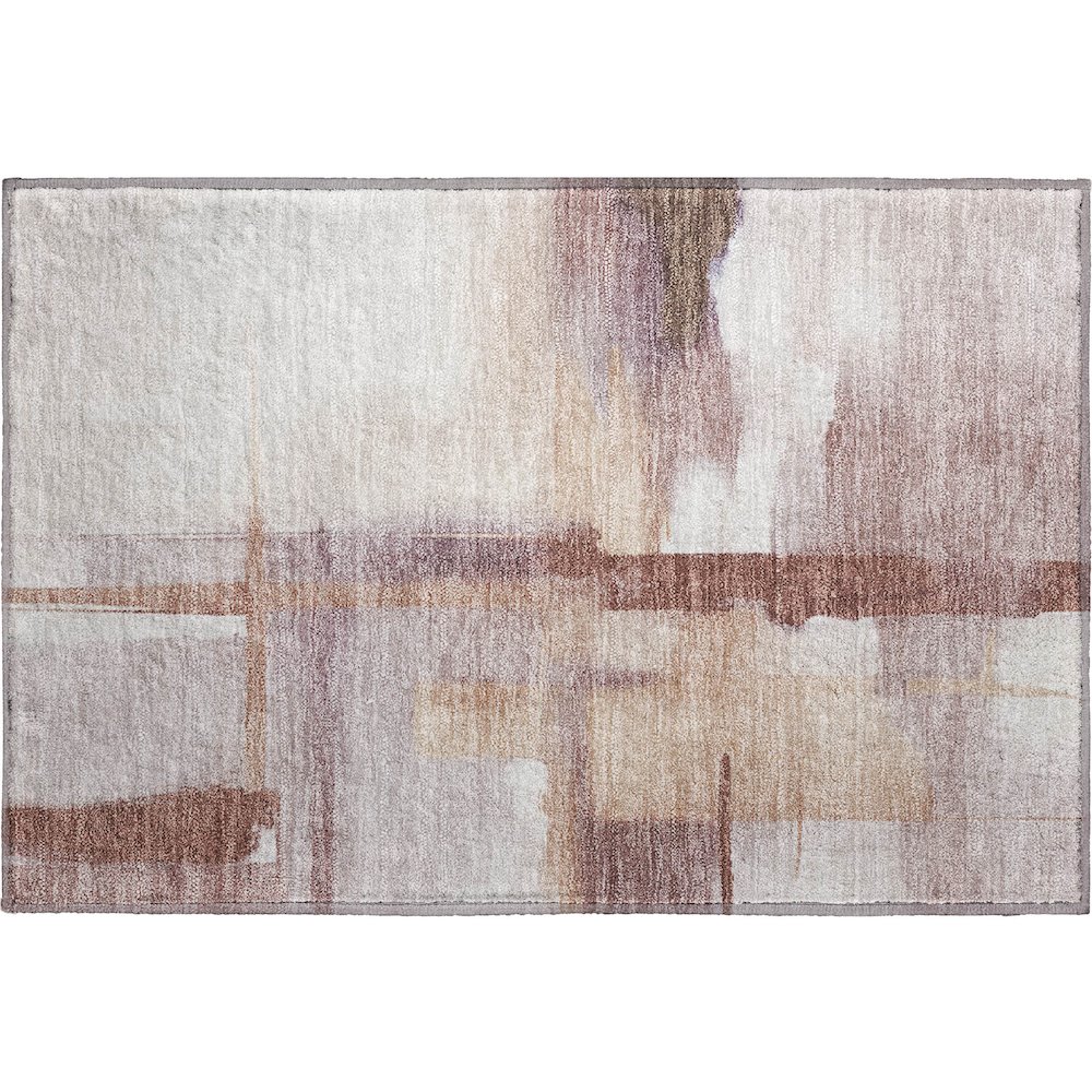 Luxury Washable Indoor/Outdoor Ravenna Blush 1'8" x 2'6" Rug. Picture 1