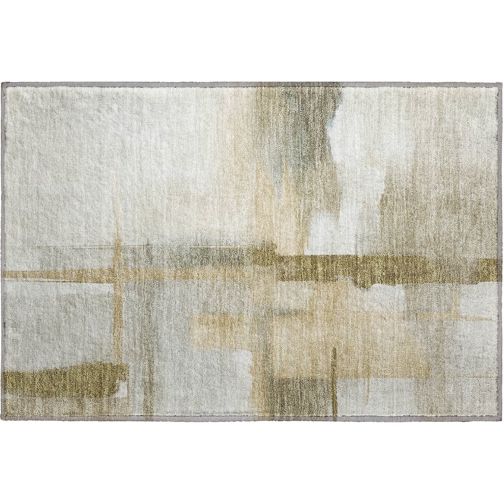 Luxury Washable Indoor/Outdoor Ravenna Putty 1'8" x 2'6" Rug. Picture 1