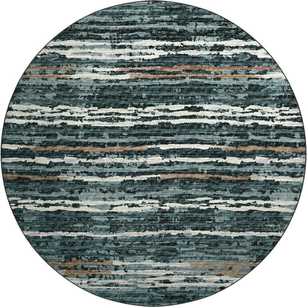 Brisbane BR4 Midnight 8' x 8' Round Rug. Picture 1