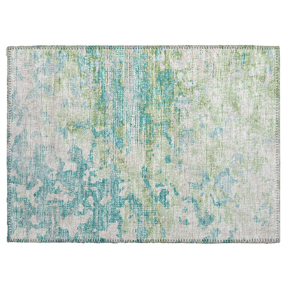 Indoor/Outdoor Accord AAC35 Green Washable 1'8" x 2'6" Rug. Picture 1