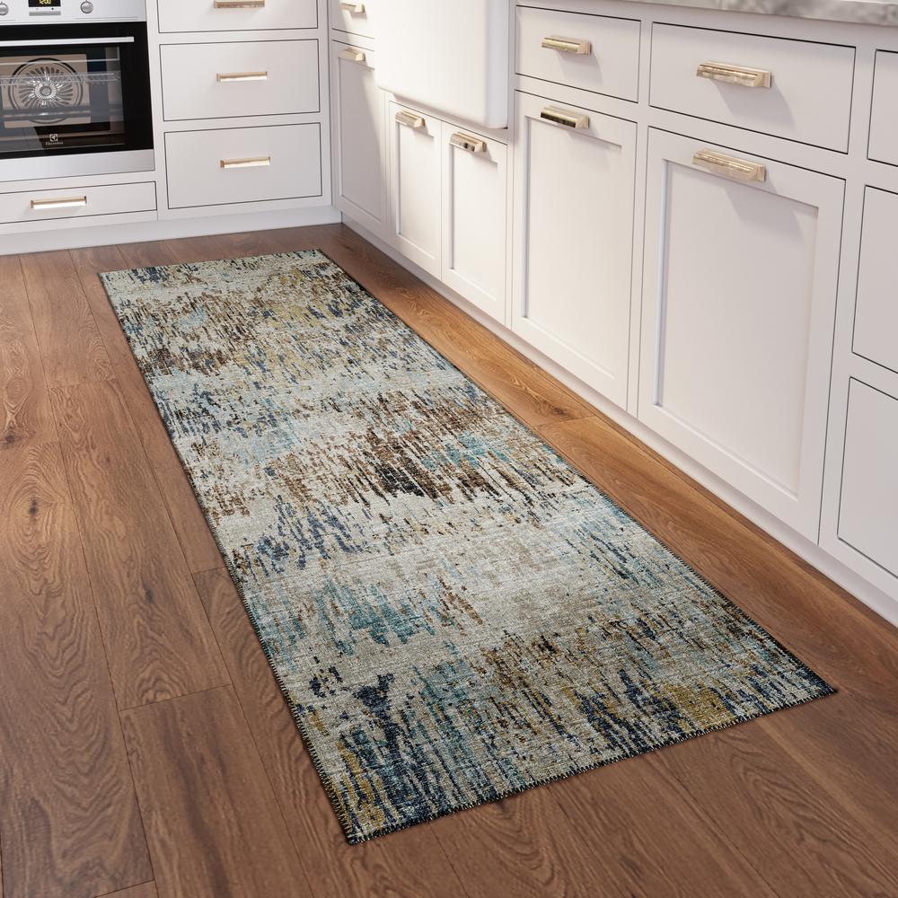 Indoor/Outdoor Accord AAC31 Moody Washable 2'3" x 7'6" Runner Rug. Picture 2