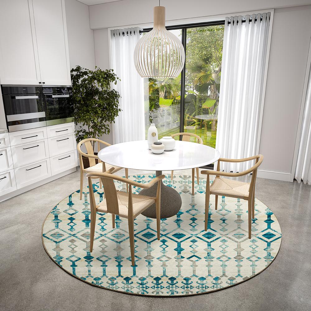 Brisbane BR8 Linen 8' x 8' Round Rug. Picture 2