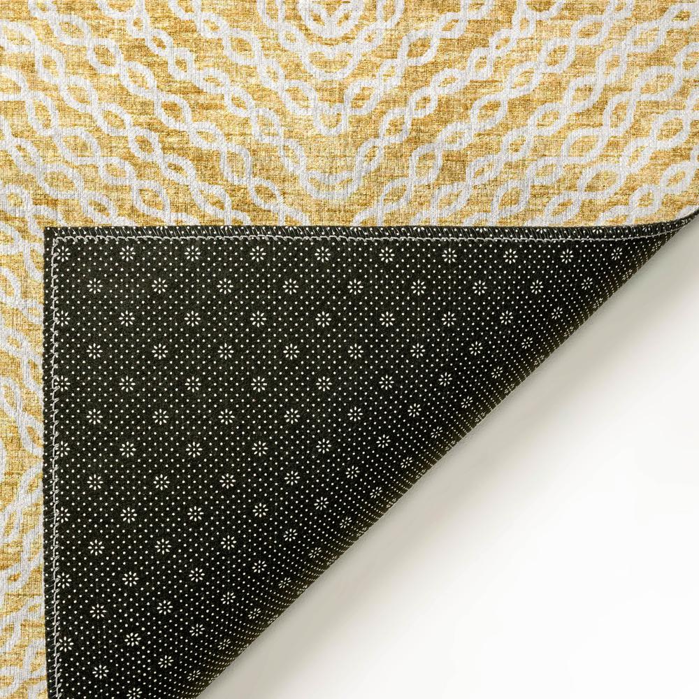Bravado Gilded Transitional Geometric 1'8" x 2'6" Accent Rug Gilded ABV33. Picture 4