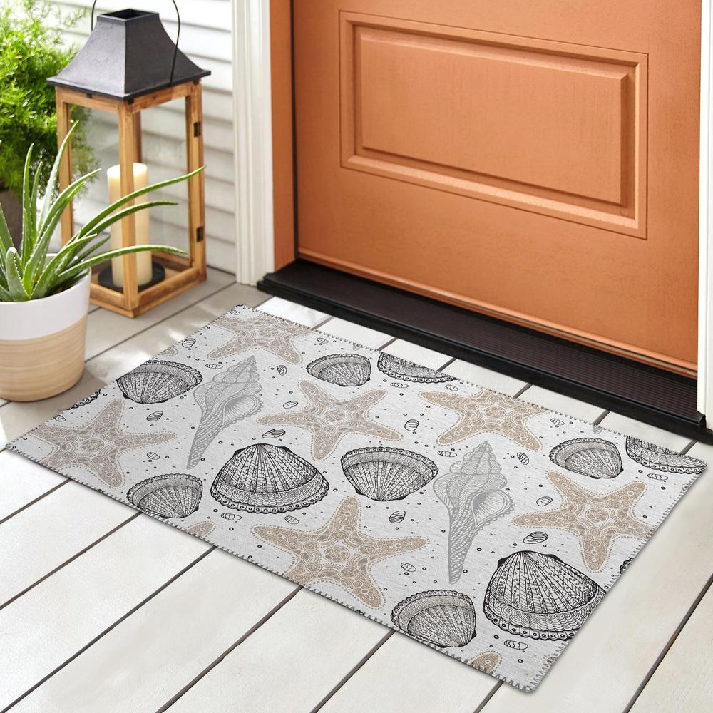 Indoor/Outdoor Surfside ASR34 Fog Washable 1'8" x 2'6" Rug. Picture 2