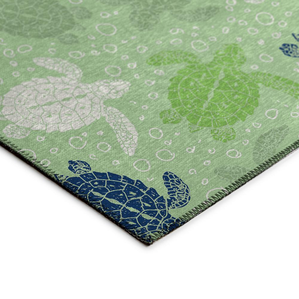 Indoor/Outdoor Surfside ASR43 Green Washable 10' x 14' Rug. Picture 4
