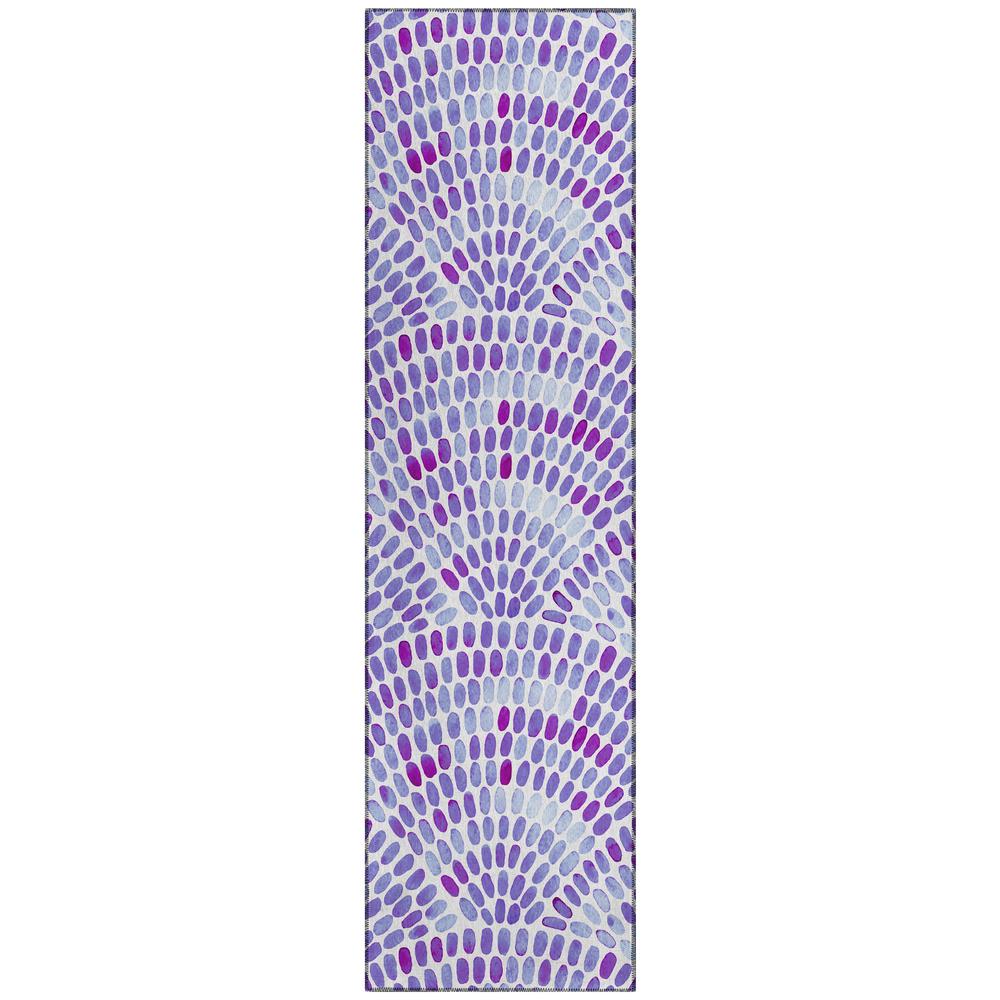 Indoor/Outdoor Surfside ASR37 Purple Washable 2'3" x 7'6" Runner Rug. Picture 1