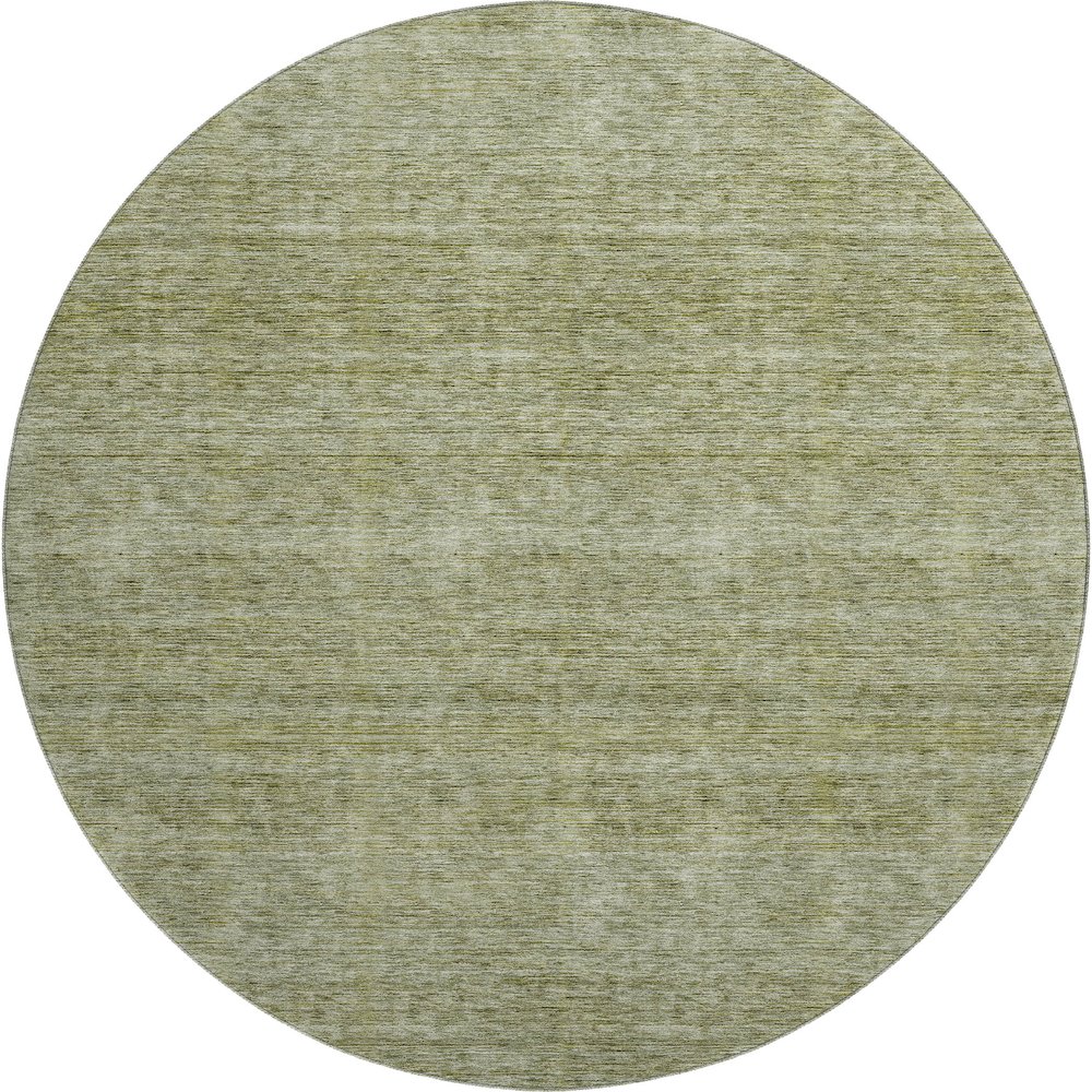 Luxury Washable Indoor/Outdoor Soft Essentials SE1 Green 8' x 8' Rug. Picture 1