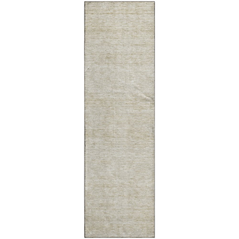 Luxury Washable Indoor/Outdoor Soft Essentials SE1 Brown 2'3" x 7'6" Runner Rug. Picture 1