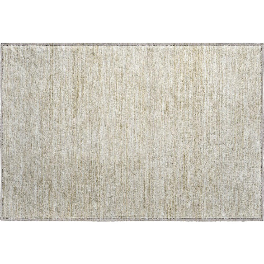 Luxury Washable Indoor/Outdoor Soft Essentials SE1 Brown 1'8" x 2'6" Rug. Picture 1
