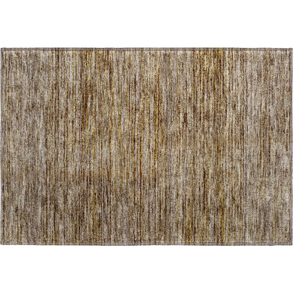 Luxury Washable Indoor/Outdoor Soft Essentials SE1 Brown 1'8" x 2'6" Rug. Picture 1
