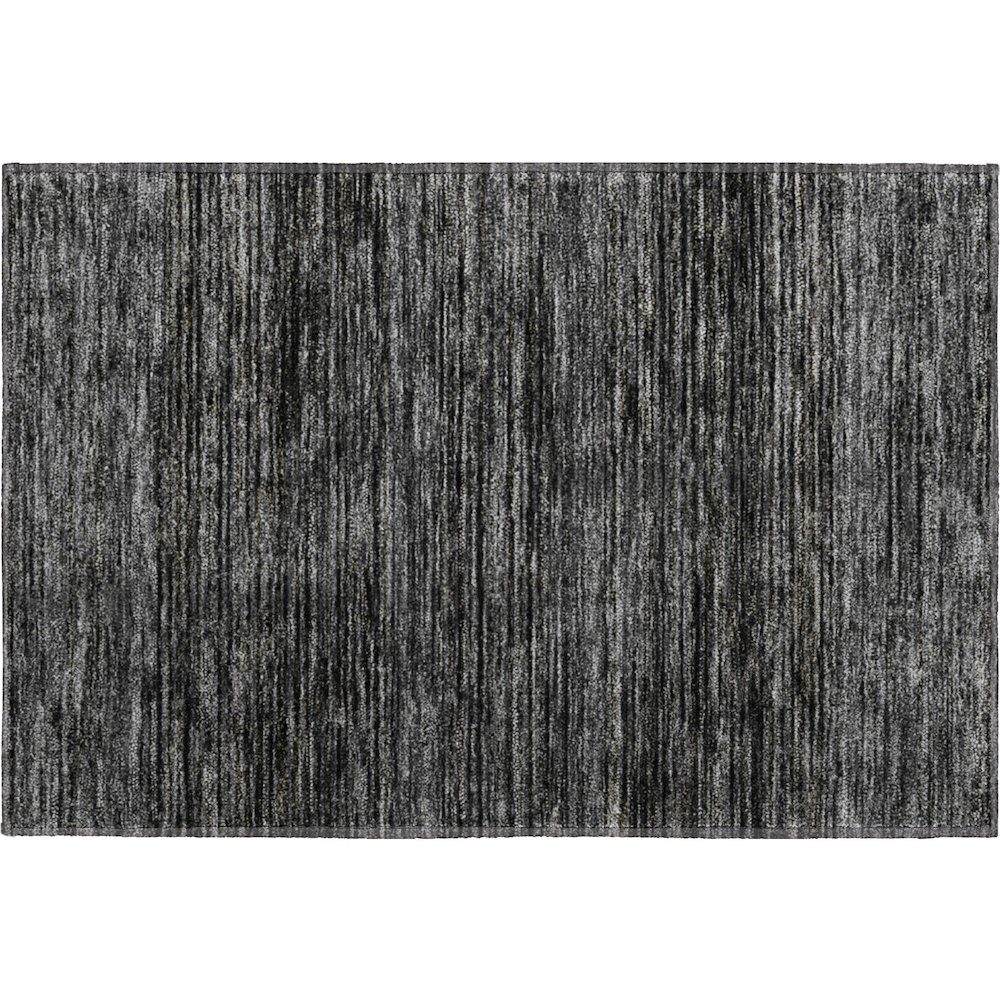 Luxury Washable Indoor/Outdoor Soft Essentials SE1 Gray 1'8" x 2'6" Rug. Picture 1