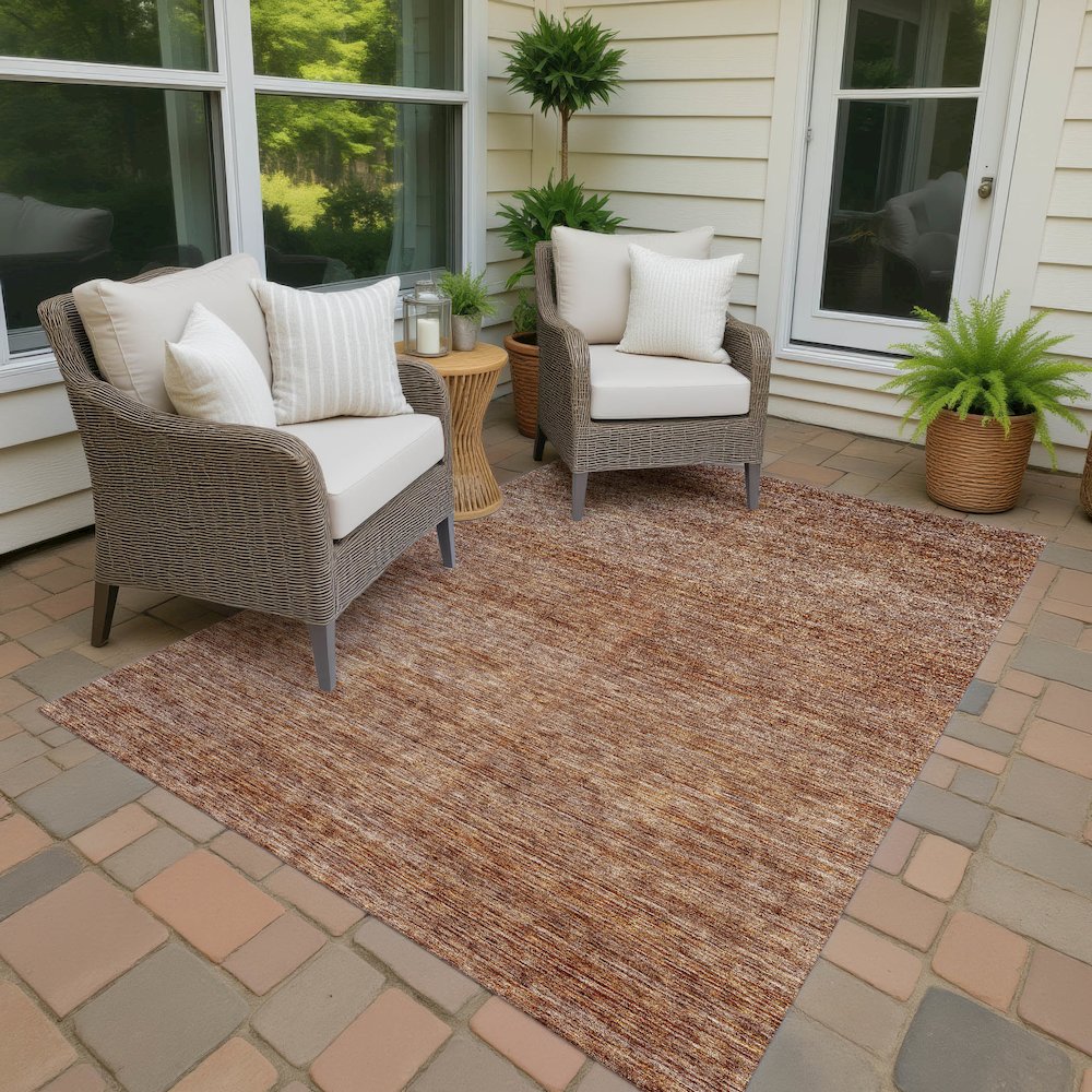 Luxury Washable Indoor/Outdoor Soft Essentials SE1 Orange 1'8" x 2'6" Rug. Picture 6