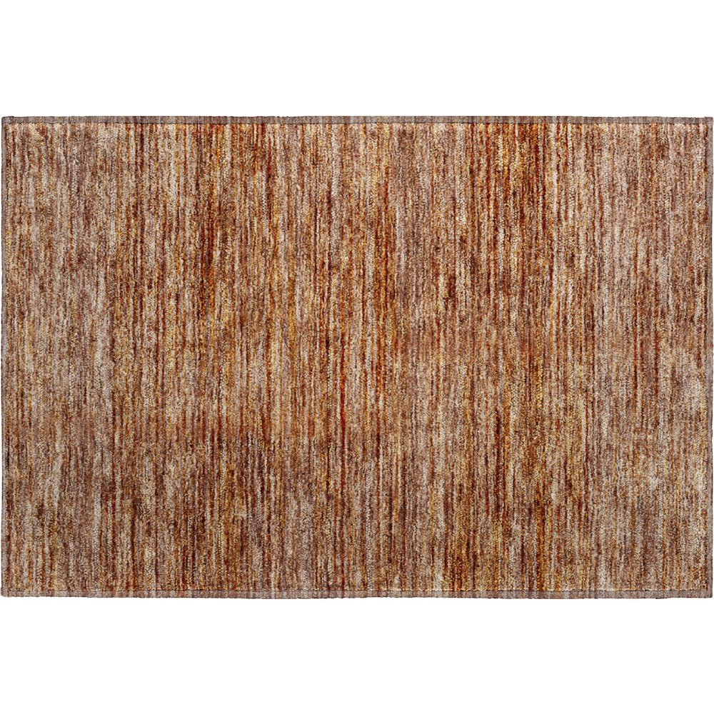 Luxury Washable Indoor/Outdoor Soft Essentials SE1 Orange 1'8" x 2'6" Rug. Picture 1