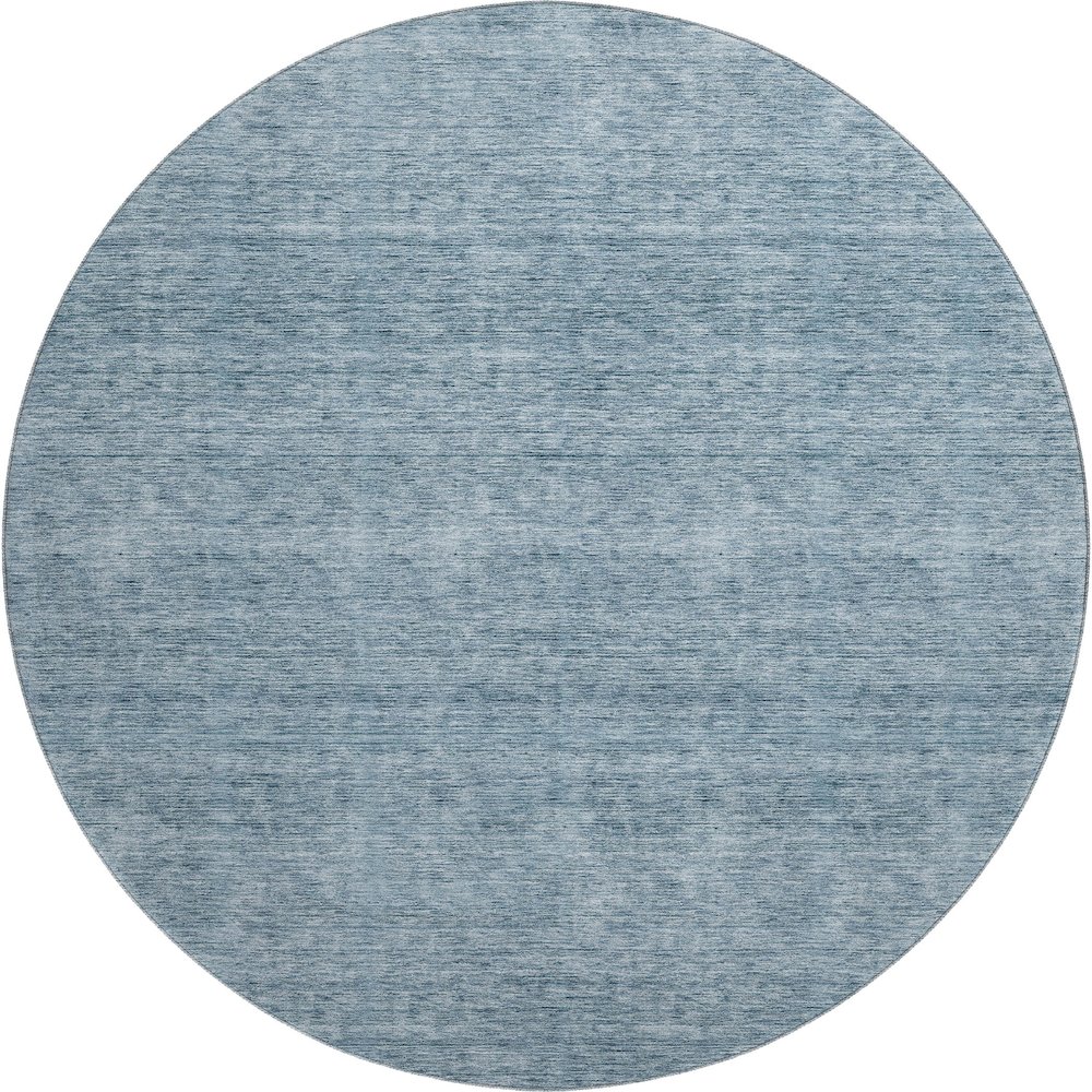 Luxury Washable Indoor/Outdoor Soft Essentials SE1 Blue 8' x 8' Rug. Picture 1