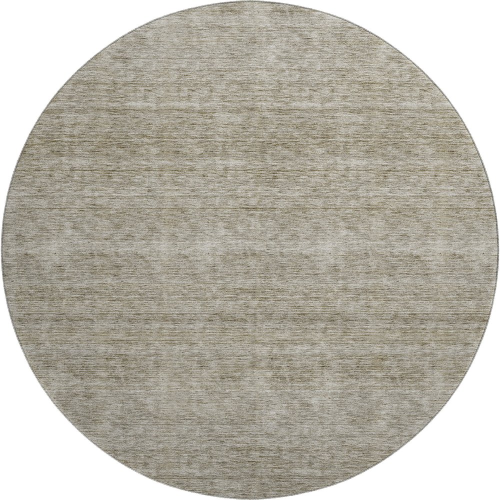 Luxury Washable Indoor/Outdoor Soft Essentials SE1 Ivory 8' x 8' Rug. Picture 1