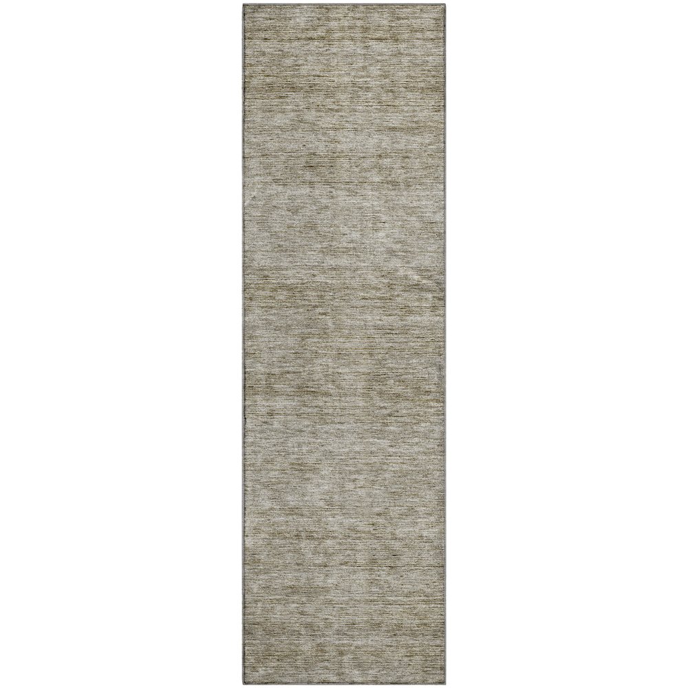 Luxury Washable Indoor/Outdoor Soft Essentials SE1 Ivory 2'3" x 7'6" Runner Rug. Picture 1