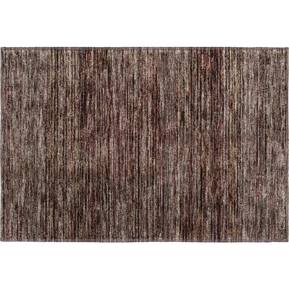 Luxury Washable Indoor/Outdoor Soft Essentials SE1 Brown 1'8" x 2'6" Rug. Picture 1