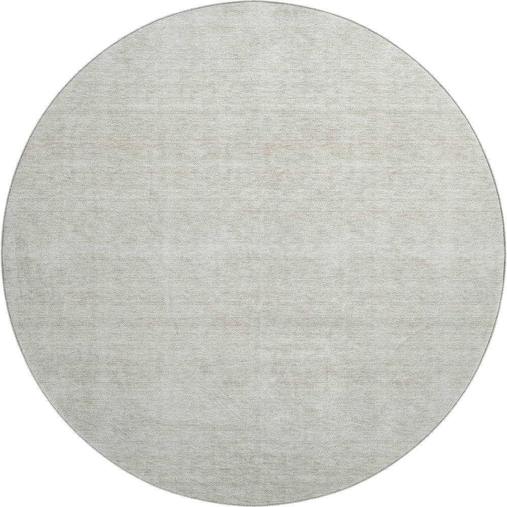 Luxury Washable Indoor/Outdoor Soft Essentials SE1 Ivory 8' x 8' Rug. Picture 1