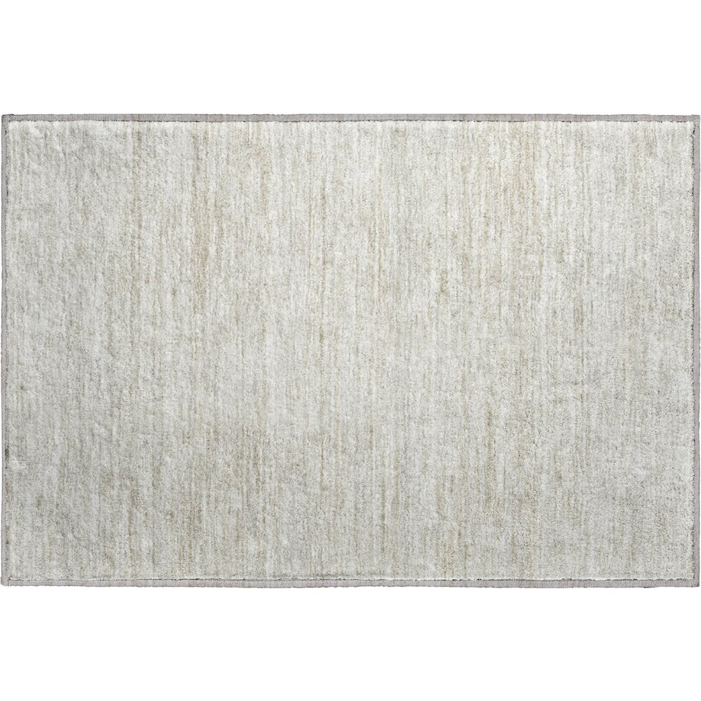 Luxury Washable Indoor/Outdoor Soft Essentials SE1 Ivory 1'8" x 2'6" Rug. Picture 1