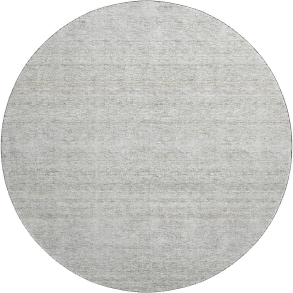 Luxury Washable Indoor/Outdoor Soft Essentials SE1 Ivory 8' x 8' Rug. Picture 1
