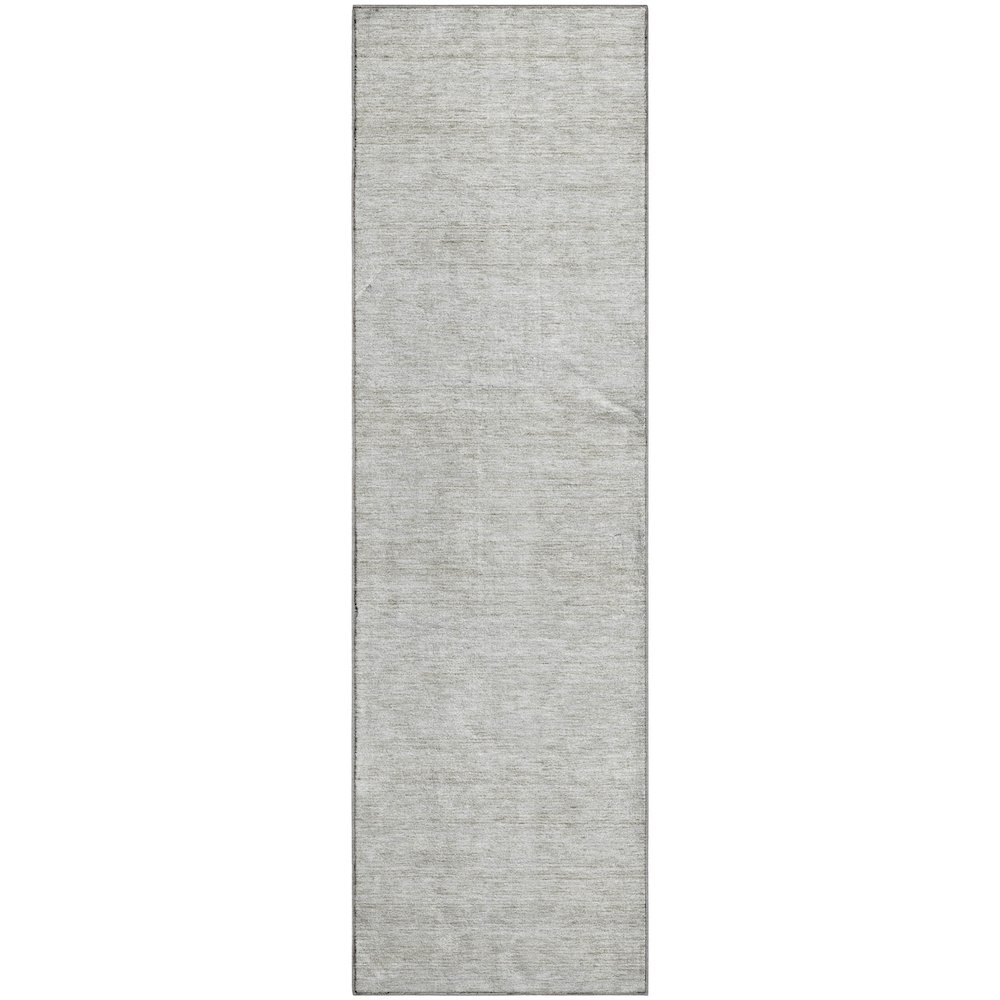 Luxury Washable Indoor/Outdoor Soft Essentials SE1 Ivory 2'3" x 7'6" Runner Rug. Picture 1