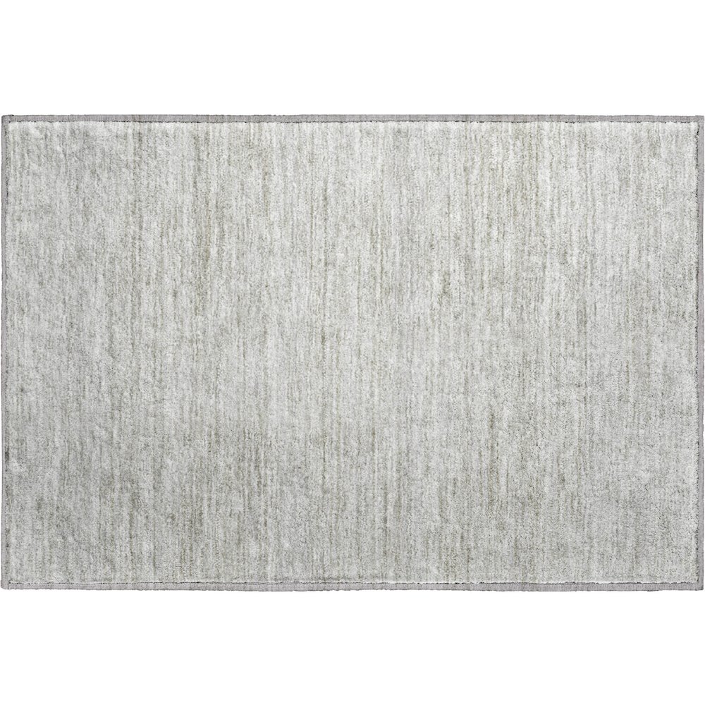 Luxury Washable Indoor/Outdoor Soft Essentials SE1 Ivory 1'8" x 2'6" Rug. Picture 1